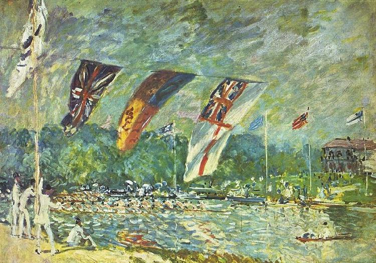 Alfred Sisley Regatta in Molesey Sweden oil painting art